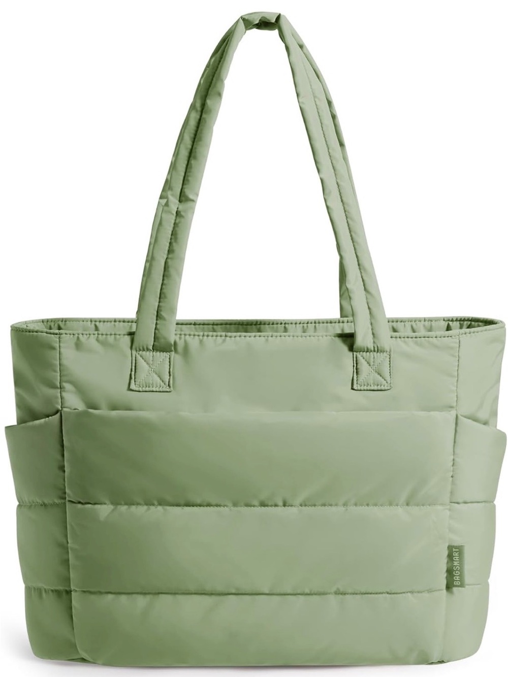 NWT! BAGSMART Puffy Tote Bag - Sage Green - 20L